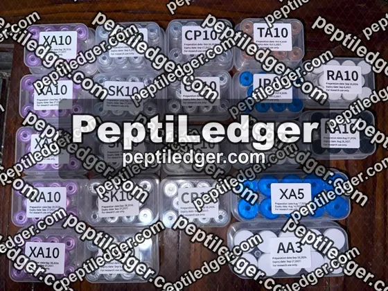 Many boxes of vials with short product-code lid labels